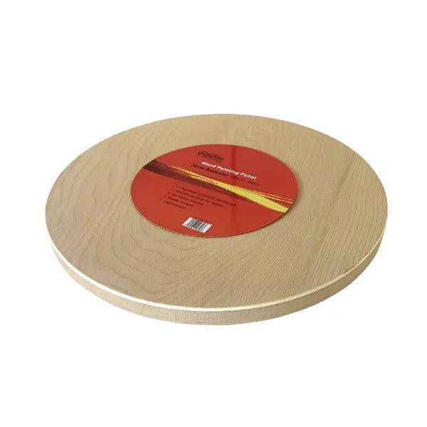 Round Cradled Wood Painting Panels