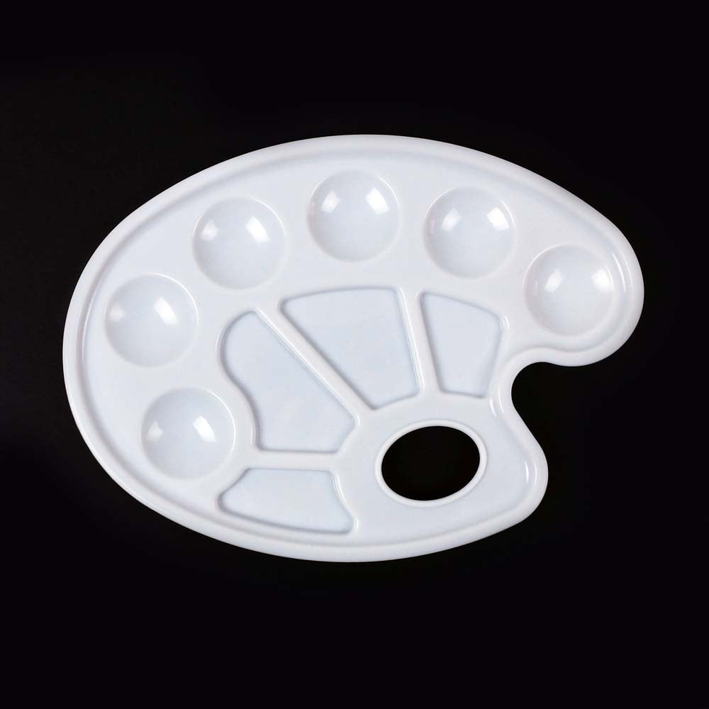 Kidney Shaped 6 Well Plastic Palette