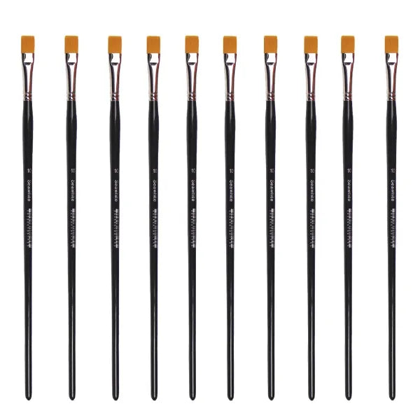 Golden Synthetic Brush, Flat