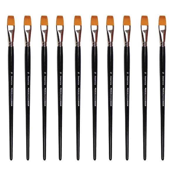 Golden Synthetic Brush, Flat