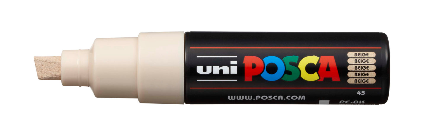 Uni Posca Paint Marker Broad Chisel, 8mm Tip - PC-8K