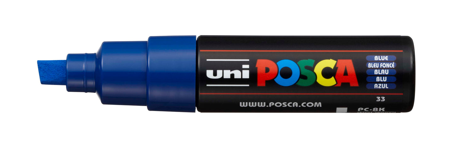 Uni Posca Paint Marker Broad Chisel, 8mm Tip - PC-8K
