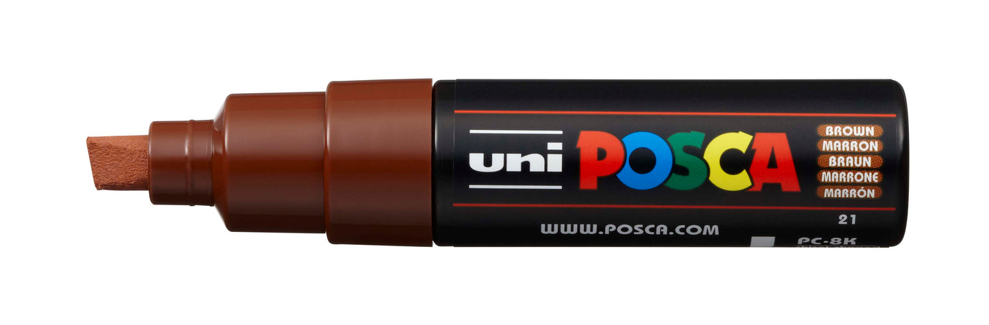 Uni Posca Paint Marker Broad Chisel, 8mm Tip - PC-8K