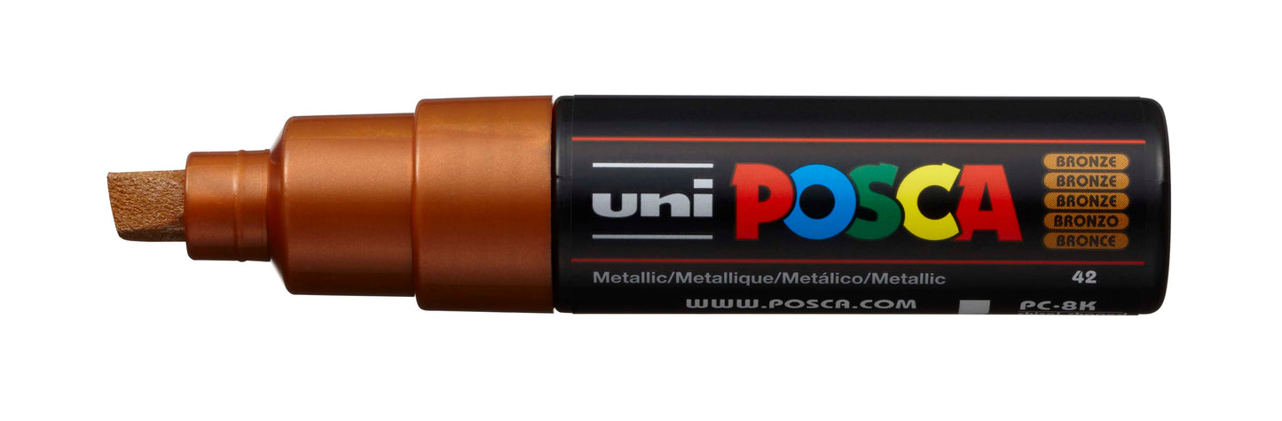 Uni Posca Paint Marker Broad Chisel, 8mm Tip - PC-8K
