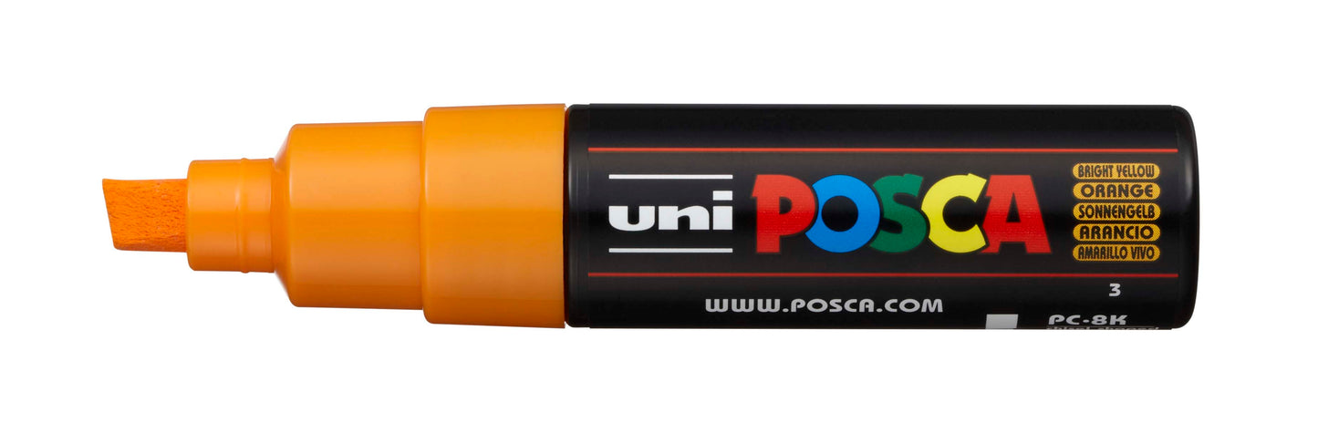 Uni Posca Paint Marker Broad Chisel, 8mm Tip - PC-8K