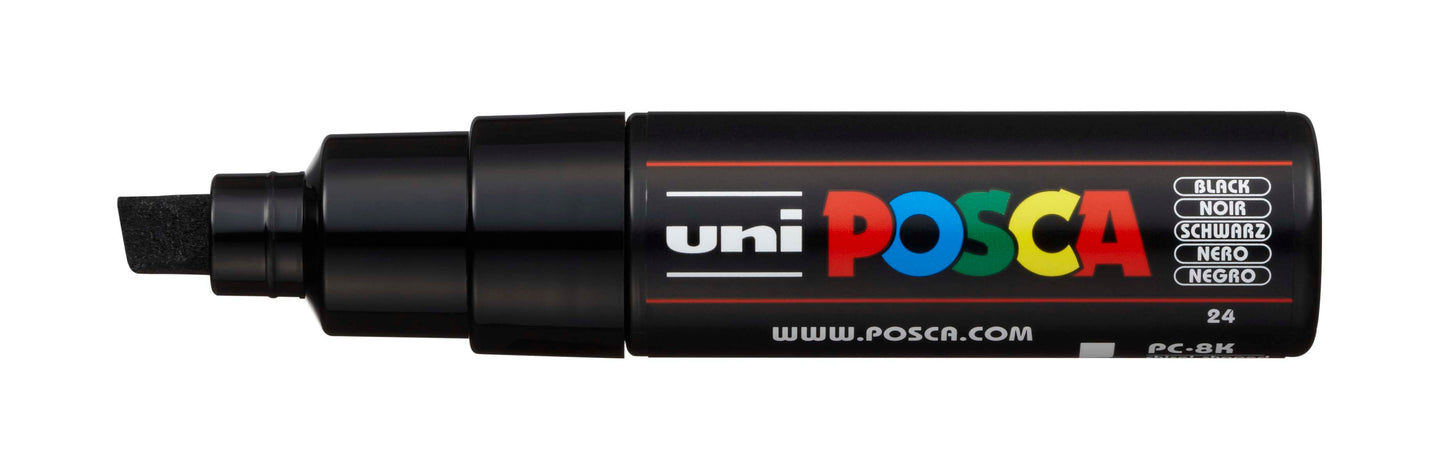 Uni Posca Paint Marker Broad Chisel, 8mm Tip - PC-8K