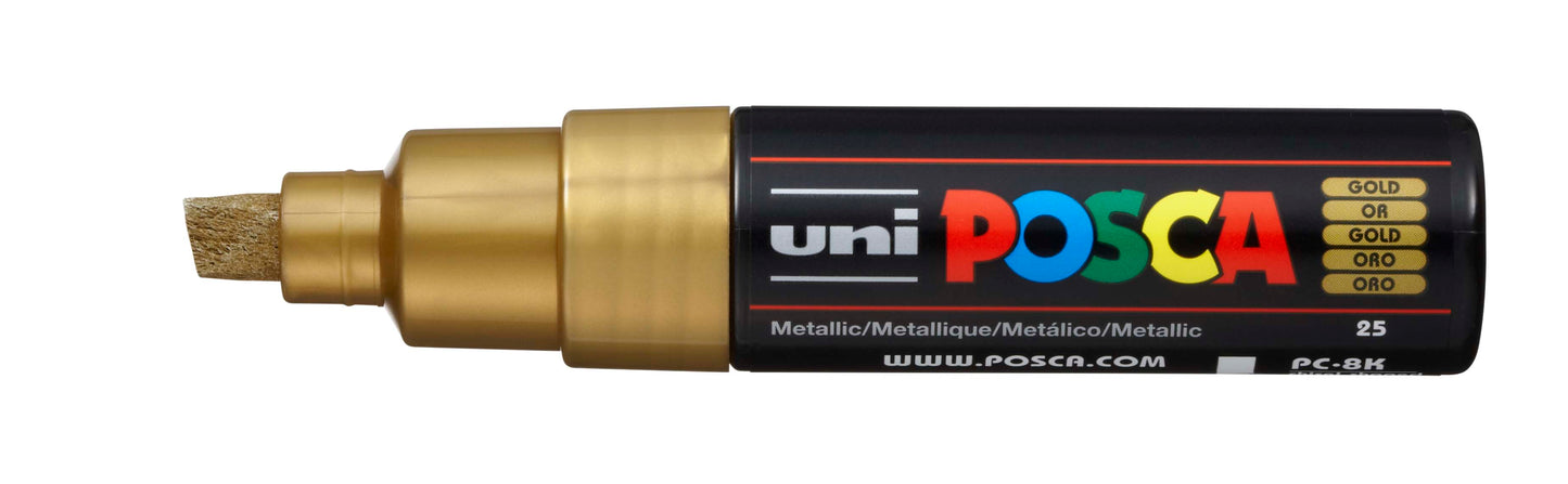 Uni Posca Paint Marker Broad Chisel, 8mm Tip - PC-8K