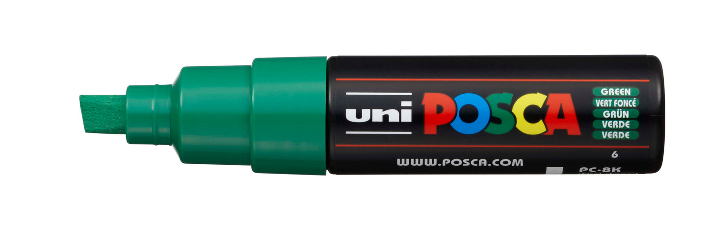 Uni Posca Paint Marker Broad Chisel, 8mm Tip - PC-8K