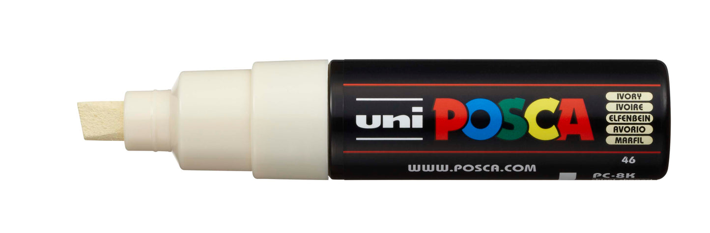 Uni Posca Paint Marker Broad Chisel, 8mm Tip - PC-8K