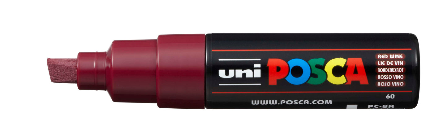 Uni Posca Paint Marker Broad Chisel, 8mm Tip - PC-8K