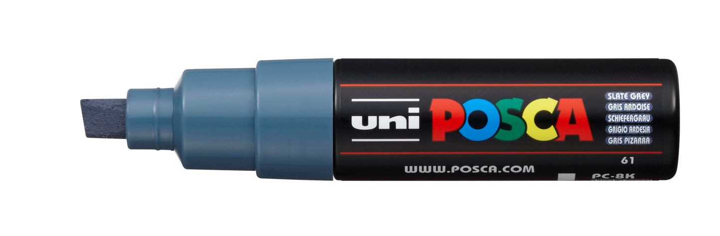 Uni Posca Paint Marker Broad Chisel, 8mm Tip - PC-8K