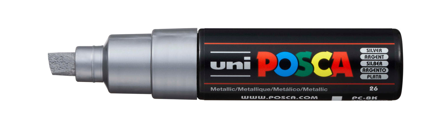 Uni Posca Paint Marker Broad Chisel, 8mm Tip - PC-8K