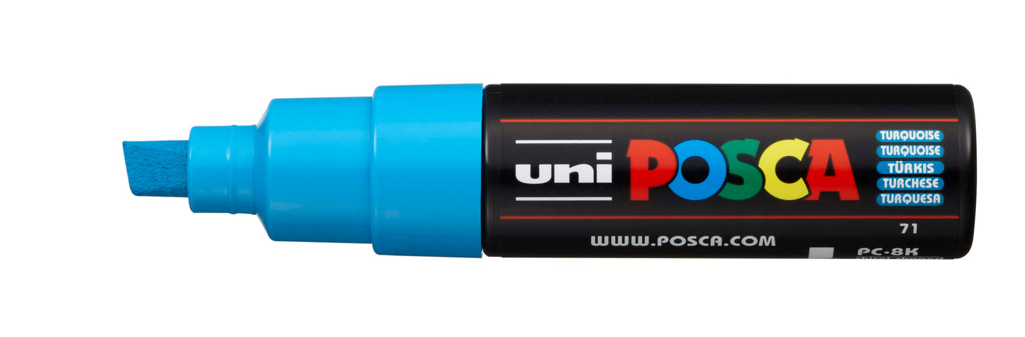 Uni Posca Paint Marker Broad Chisel, 8mm Tip - PC-8K