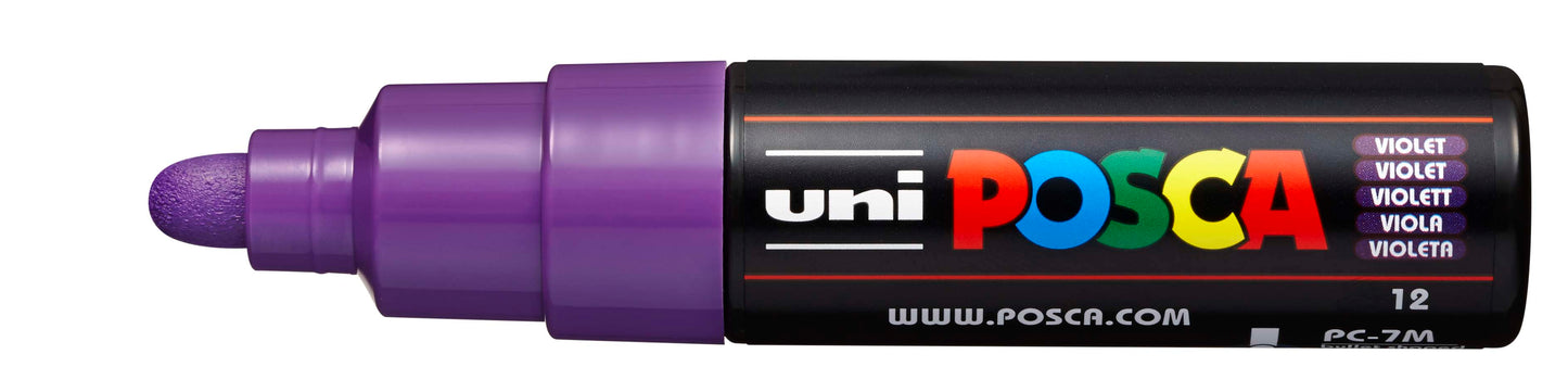 Uni Posca Paint Marker Large, 4.5 - 5.5mm Bullet Tip - PC-7M