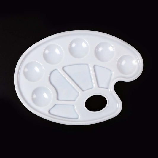 Kidney Shaped 6 Well Plastic Palette