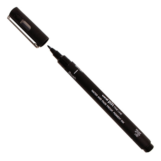 UniPin Fineliner, Brush, Black