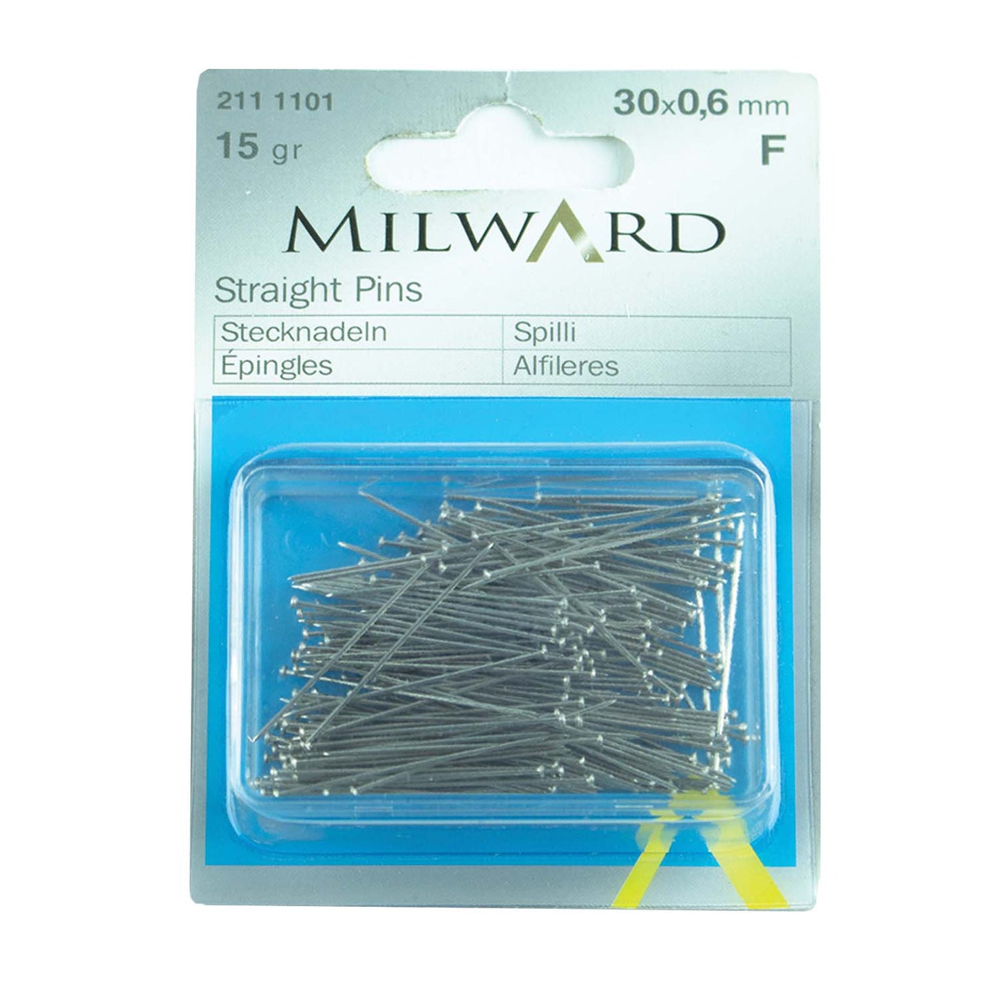 Dressmaker's Steel Pins: 30 x 0.6mm