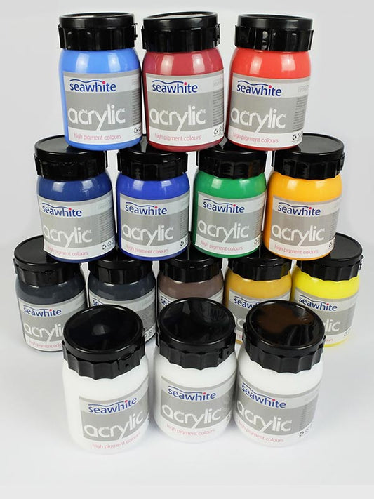 Seawhite Acrylic Colour, 500mL bottle