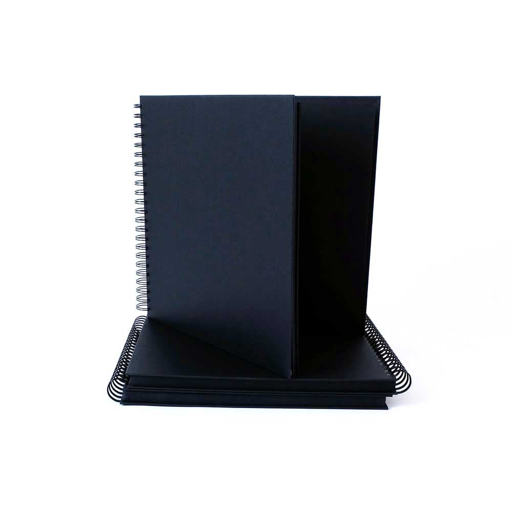 Square Black Card Book